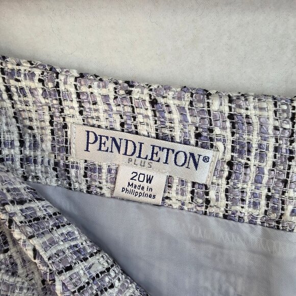 Pendleton Tweed Plaid Pencil Skirt Plus Size 20W Retroglam Careerchic Ivy League - Picture 4 of 11